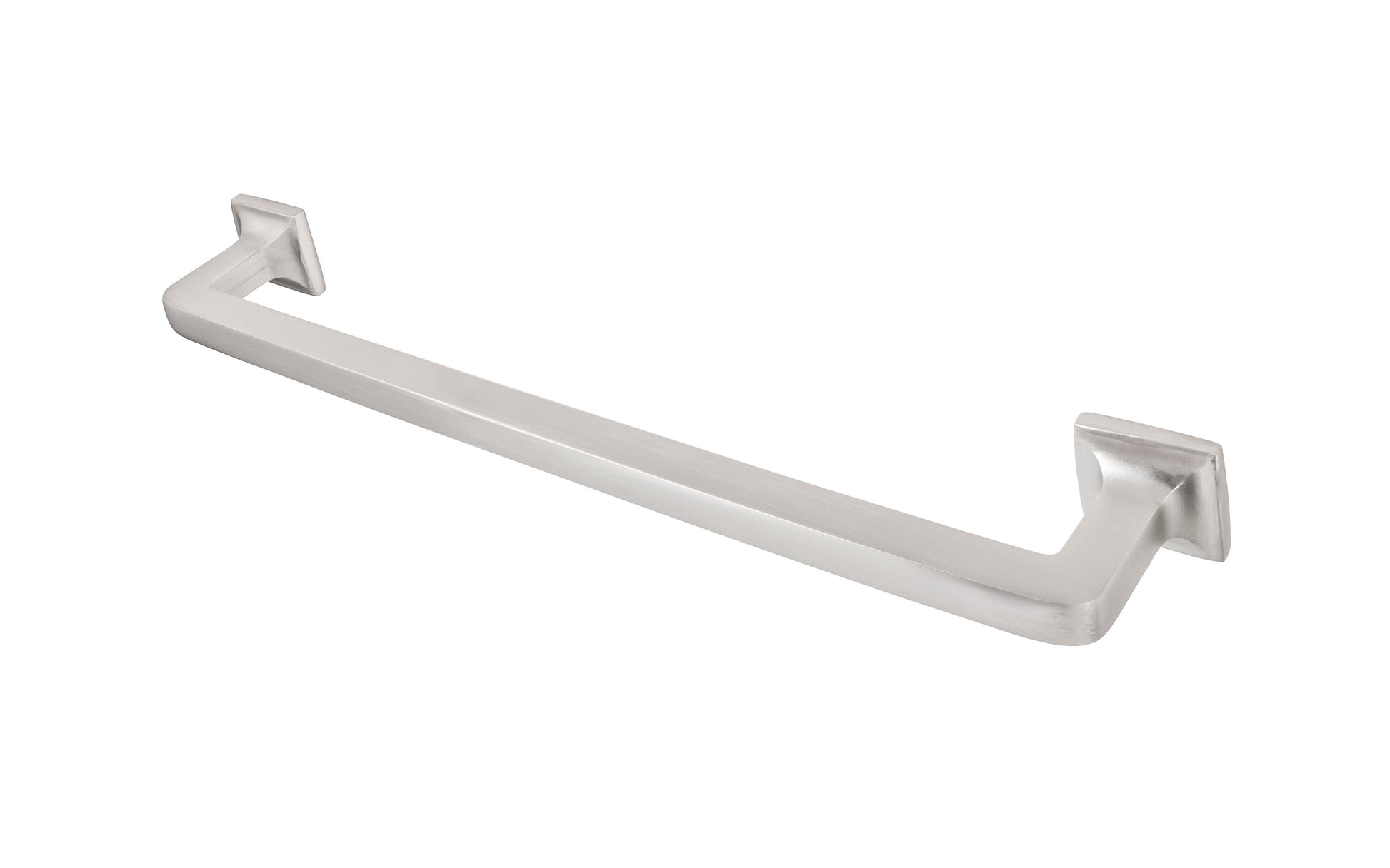 Vintage-style Hardware · Traditional Arts & Crafts style Large Solid Brass Handle ~ 8" On Centers. Made of high quality solid brass ~ 8" spacing of screw holes ~ May be mounted horizontally or vertically. Traditional Arts and Crafts style. Square bases. Brushed Nickel finish