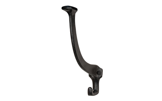 Vintage-style Hardware · A traditional Mission-Style Black Cast Iron Hall Tree Hook. Great for use in hallways, hall trees, coat racks, kitchens, bedrooms. The hook is made of strong cast iron material, making it durable for heavy coats, bags, & clothing. It also has a double hook, good for hanging multiple items.
