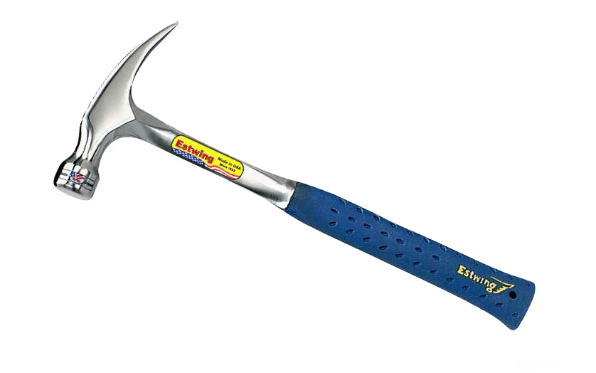 The Estwing Straight Rip Claw Hammer With Nylon Grip ~ Smooth Face has perfect unsurpassed balance & temper with anti-vibration handle & with nylon grip. Made in USA