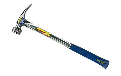 The Estwing "Big Blue" Framer Hammer With Nylon Grip ~ Milled Face has a longer handle for more striking power. Anti-vibration handle. 18"  length. Model E3-25SM ~ Made in USA ~ 034139628316