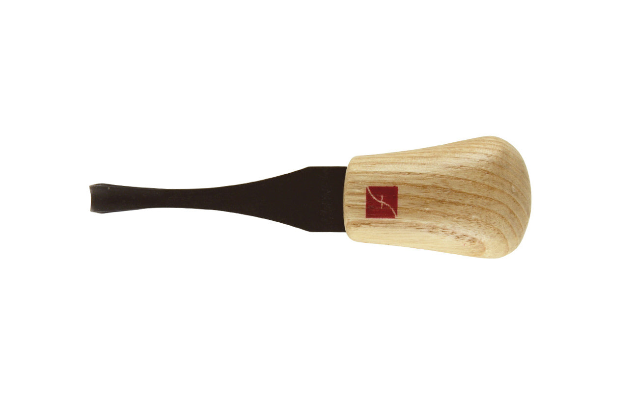 Made in USA • Model FR306 ~ Palm Carving Tool is great for carving smaller sized projects. Handle fits comfortably in the palm for good close control to your work. The blade is made of High Carbon Steel. Cutting edge is hand honed & polished - Palm Gouge - No. 6 Sweep #6 Palm Tool - Sweep #6 x 5/16" (8 mm) wide blade