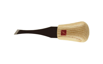 Made in USA • Model FR308 ~ Palm Carving Tool is great for carving smaller sized projects. Handle fits comfortably in the palm for good close control to your work. The blade is made of High Carbon Steel. Cutting edge is hand honed & polished - Double Bevel Skew - #2 x 5/16" (8 mm) - wide blade - No. 2 - Micro Skew