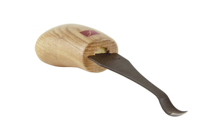 Made in USA • Model FR361 ~ Palm Carving Tool is great for carving smaller sized projects. Handle fits comfortably in the palm for good close control to your work. The blade is made of High Carbon Steel. Cutting edge is hand honed & polished - Spoon Gouge - 3/8" (9 mm) wide blade - Micro Spoon Gouge - Palm Gouge Tool