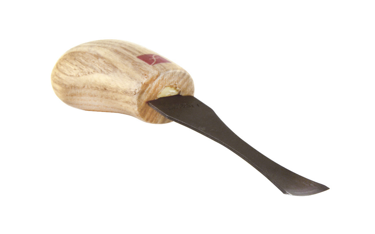 Made in USA • Model FR400 ~ Palm Carving Tool is great for carving smaller sized projects. Handle fits comfortably in the palm for good close control to your work. The blade is made of High Carbon Steel. Cutting edge is hand honed & polished - Palm Gouge - No. 3 Sweep #3 Palm Tool - Sweep #3 x 5/8" (16 mm) wide blade ~ 651646004008