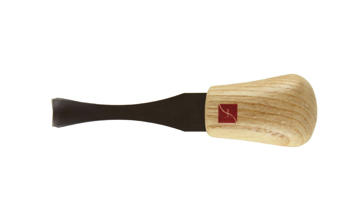 Made in USA • Model FR401 ~ Palm Carving Tool is great for carving smaller sized projects. Handle fits comfortably in the palm for good close control to your work. The blade is made of High Carbon Steel. Cutting edge is hand honed & polished - Palm Gouge - No. 5 Sweep #5 Palm Tool - Sweep #5 x 9/16" (14 mm) wide blade