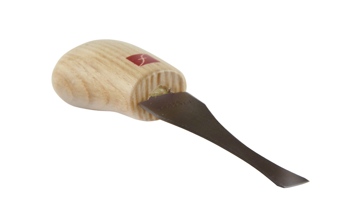 Made in USA • Model FR305 ~ Palm Carving Tool is great for carving smaller sized projects. Handle fits comfortably in the palm for good close control to your work. The blade is made of High Carbon Steel. Cutting edge is hand honed & polished - Palm Gouge - No. 3 Sweep #3 Palm Tool - Sweep #3 x 3/8" (9 mm) wide blade ~ 651646003056
