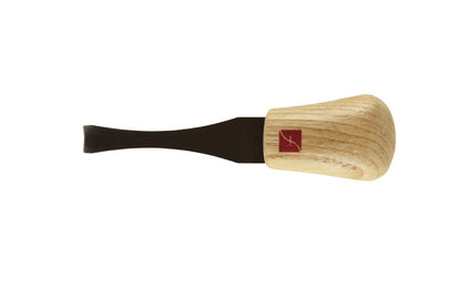 Made in USA • Model FR446 ~ Palm Carving Tool is great for carving smaller sized projects. Handle fits comfortably in the palm for good close control to your work. The blade is made of High Carbon Steel. Cutting edge is hand honed & polished - Palm Gouge - No. 6 Sweep #6 Palm Tool - Sweep #6 x 1/2" (12 mm) wide blade