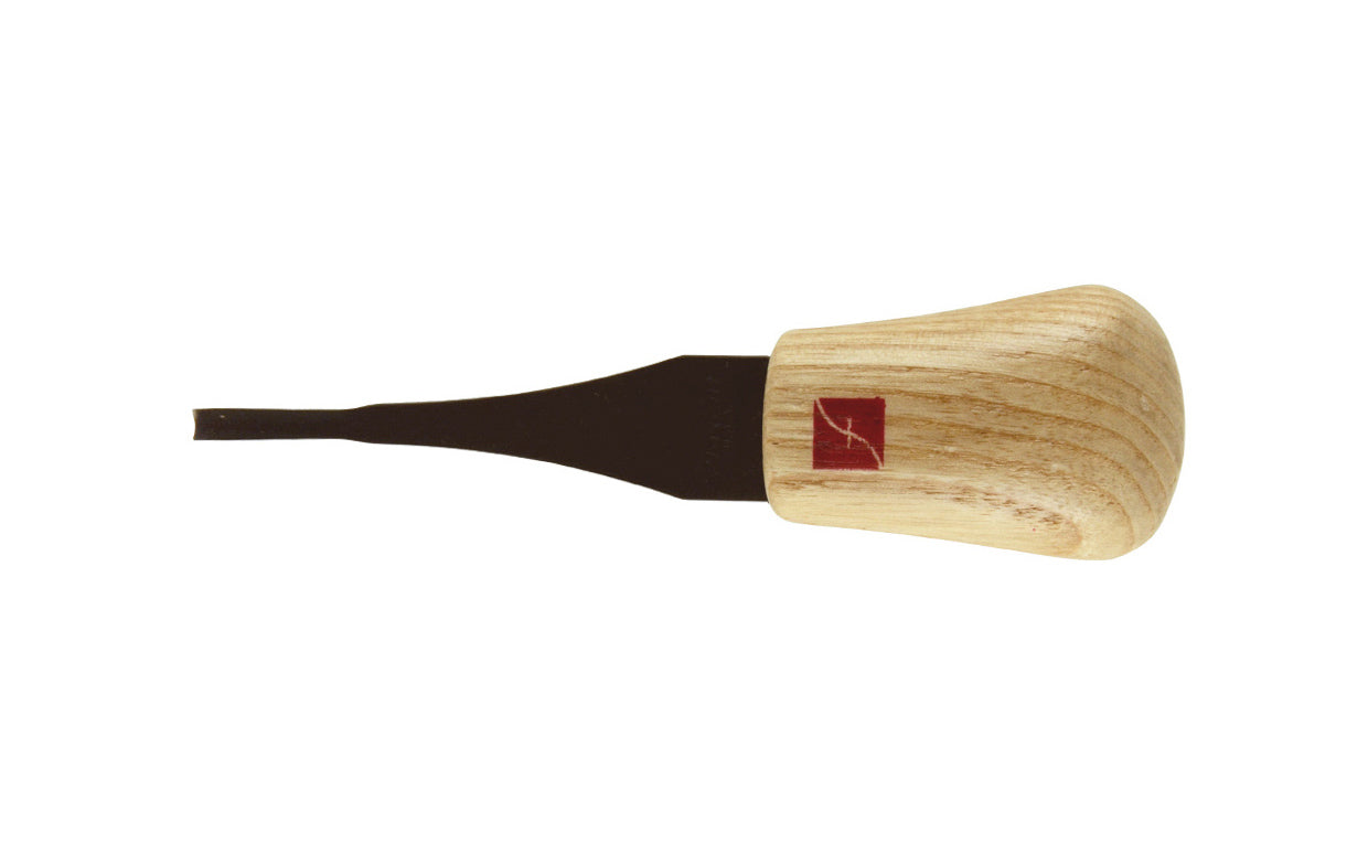 Made in USA • Model FR600 ~ Palm Carving Tool is great for carving smaller sized projects. Handle fits comfortably in palm for good close control to your work. The blade is made of High Carbon Steel. Cutting edge is hand honed & polished - Palm Gouge - No. 3 Sweep #3 Palm Tool - Sweep #3 x 1/8" (3 mm) wide blade