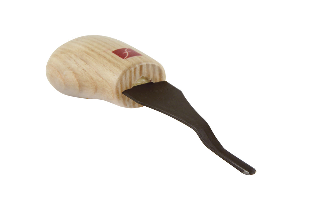 Made in USA • Model FR601 ~ Palm Carving Tool is great for carving smaller sized projects. Handle fits comfortably in palm for good close control to your work. The blade is made of High Carbon Steel. Cutting edge is hand honed & polished - Palm Gouge - No. 5 Sweep #5 Palm Tool - Sweep #5 x 1/8" (3 mm) wide blade ~ 651646006019