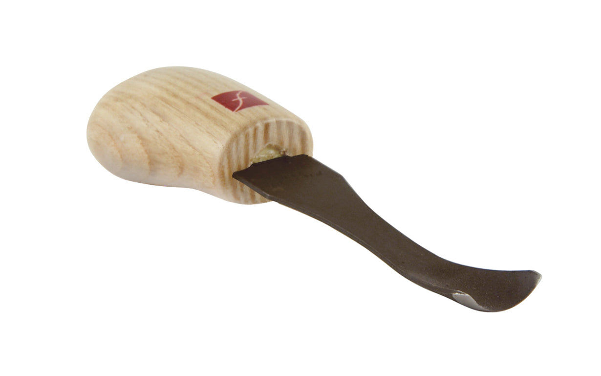 Made in USA • Model FR702 ~ Palm Carving Tool is great for carving smaller sized projects. Handle fits comfortably in the palm for good close control to your work. The blade is made of High Carbon Steel. Cutting edge is hand honed & polished - Palm Gouge - No. 8 Sweep #8 Palm Tool - Sweep #8 x 11/16" (17 mm) wide blade ~ 651646007023