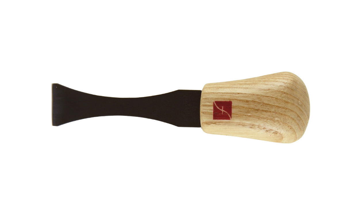Made in USA • Model FR705 ~ Palm Carving Tool is great for carving smaller sized projects. Handle fits comfortably in the palm for good close control to your work. The blade is made of High Carbon Steel. Cutting edge is hand honed & polished - Single Bevel Chisel - #1 x 7/8" (22 mm) - wide blade - No. 1 - Micro Chisel 