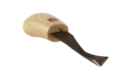 Made in USA • Model FR706 ~ Palm Carving Tool is great for carving smaller sized projects. Handle fits comfortably in the palm for good close control to your work. The blade is made of High Carbon Steel. Cutting edge is hand honed & polished - Palm V Gouge - 90° V-Tool x 5/8" (15 mm) - wide blade - 90 degrees - Angle ~ 651646007061