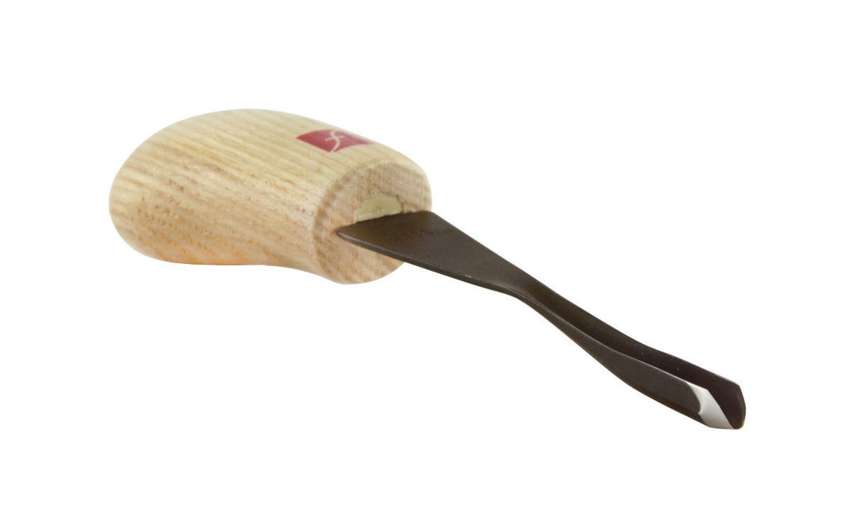 Made in USA • Model FR725 ~ Palm Carving Tool is great for carving smaller sized projects. Handle fits comfortably in the palm for good close control to your work. The blade is made of High Carbon Steel. Cutting edge is hand honed & polished - Palm Gouge - No. 11 Sweep #11 Palm Tool - Sweep #11 x 3/16" (5 mm) wide blade ~ 651646007252