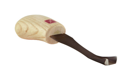 Made in USA • Model FR735 ~ Palm Carving Macaroni Tool is great for carving smaller sized projects. Handle fits comfortably in the palm for good close control to your work. The blade is made of High Carbon Steel. Cutting edge is hand honed & polished - Palm Gouge - 7/16" (11 mm) wide blade - Macaroni Gouge ~ 651646007351 