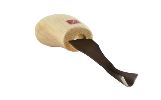 Made in USA • Model FR760 ~ Palm Carving Tool is great for carving smaller sized projects. Handle fits comfortably in the palm for good close control to your work. The blade is made of High Carbon Steel. Cutting edge is hand honed & polished - Palm V Gouge - 60° V-Tool x 1/2" (12 mm) - wide blade - 60 degrees - Angle