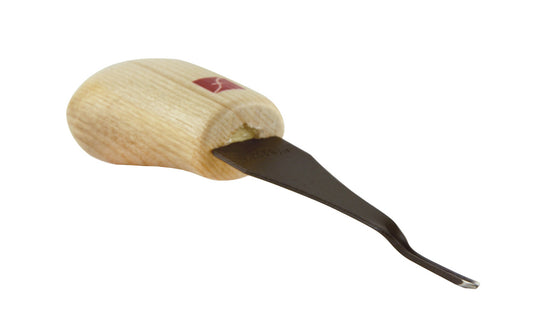 Made in USA • Model FR803 ~ Palm Carving Tool is great for carving smaller sized projects. Handle fits comfortably in the palm for good close control to your work. The blade is made of High Carbon Steel. Cutting edge is hand honed & polished - Palm V Gouge - 45° V-Tool x 1 mm - wide blade - 45 degrees - Angle ~ 651646008037