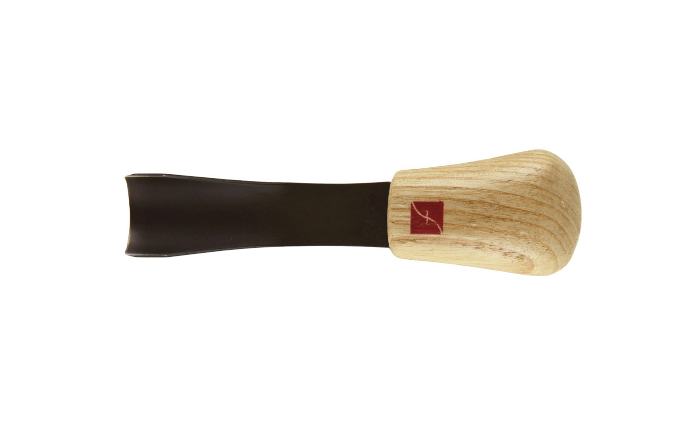 Made in USA • Model FR908 ~ Palm Carving Tool is great for carving smaller sized projects. Handle fits comfortably in the palm for good close control to your work. The blade is made of High Carbon Steel. Cutting edge is hand honed & polished - Palm Gouge - No. 8 Sweep #8 Palm Tool - Sweep #8 x 7/8" (22 mm) wide blade