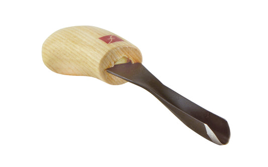 Made in USA • Model FR926 ~ Palm Carving Tool is great for carving smaller sized projects. Handle fits comfortably in palm for good close control to your work. The blade is made of High Carbon Steel. Cutting edge is hand honed & polished - Palm Gouge - No. 11 Sweep #11 Palm Tool - Sweep #11 x 3/8" (10 mm) wide blade ~ 651646009263