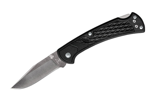 EDC knife based on an American classic, 112 Folding Ranger, the 112 Slim possesses the same traditional features but a more modern look. Slim Ranger is created with lightweight molded nylon, reducing it's weight. 3-3/4" long blade. Folding lightweight Ranger Knife with black handle. Model 0112BKS1-B. 033753147487