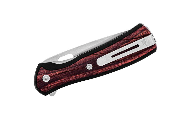 Buck Knives 341 Vantage Avid Small Folding Knife is a great choice for an easy opening pocket knife. This knife can be opened by either using the flipper on top of the knife or by the thumb hole on the blade. Either option allows you a smooth one-handed opening action. Made in USA. Model 0341RWS-B. 033753124204