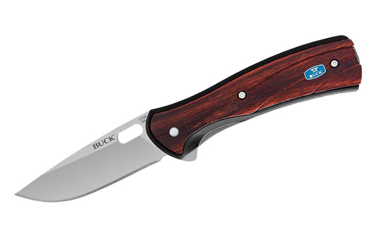 Buck Knives 346 Vantage Avid Large Folding Knife is a great choice for an easy opening pocket knife. This knife can be opened by either using the flipper on top of the knife or by the thumb hole on the blade. Either option allows you a smooth one-handed opening action. Made in USA. Model 0346RWS-B. 033753124235