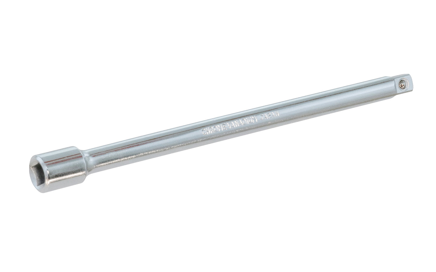 6" Socket Extension 1/4" Dr. Chrome Vanadium Steel.  Made in Japan. Center Sockets. Made in Japan. 6" length extension. 1/4" drive
