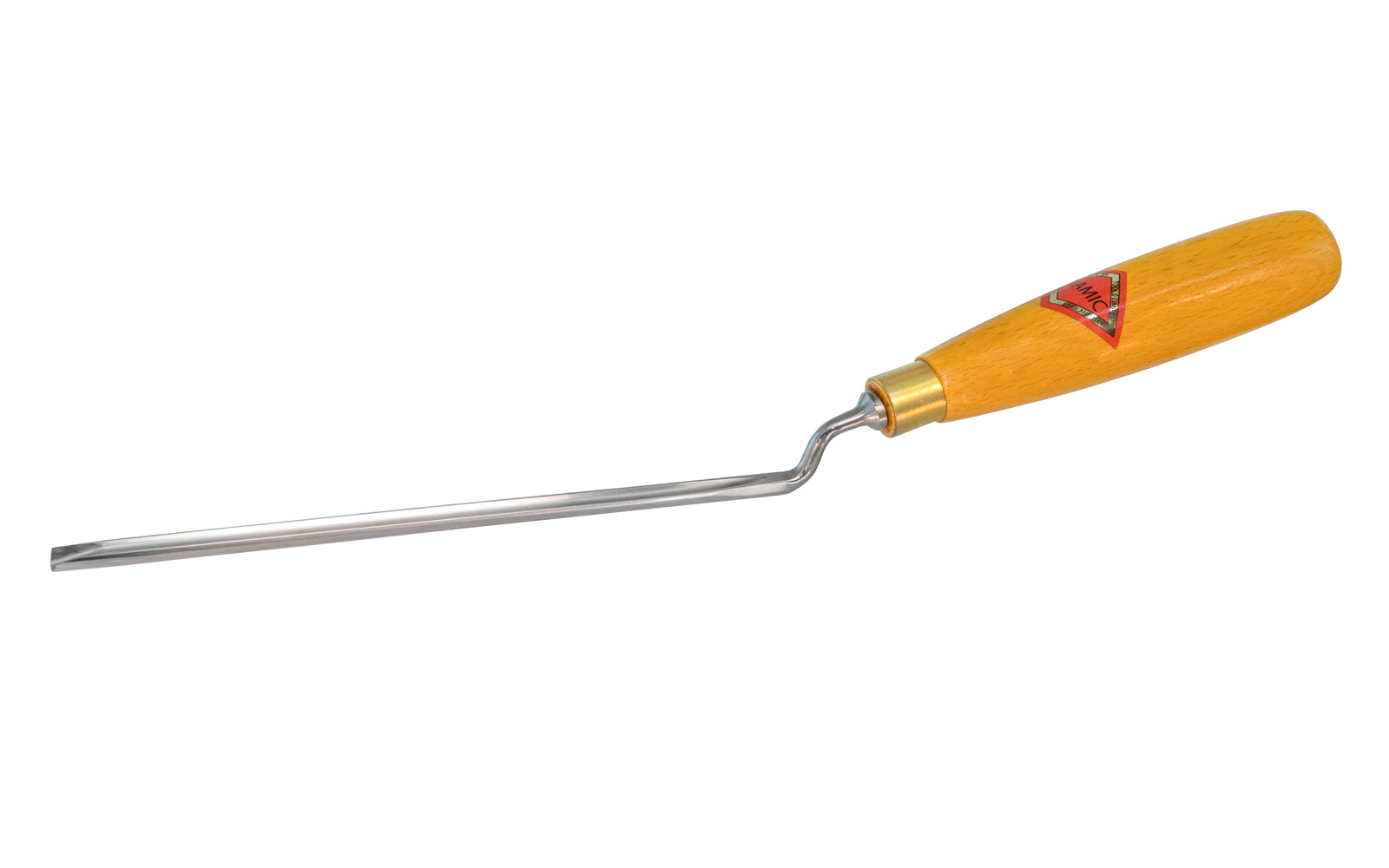 A 1/4" Offset Paring Gouge made by Henry Taylor Tools in England. Offset bent blade. Henry Taylor - Diamic ~ Model No. F1.   Made in UK.