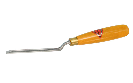 Offset Cranked Bevel Edge 1/4" Chisel made by Henry Taylor Tools in England. Offset bent blade. Henry Taylor - Diamic ~ Model No. F61.   Made in UK.