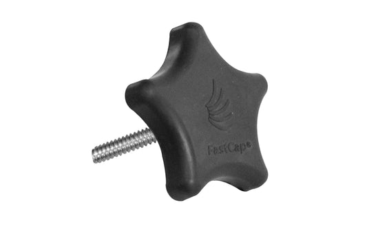 FastCap knobs are over-molded with a rubber coating, which makes them feel & work great. 1/4-20 male thread. FastCap Model KNOB 1/4-20 X 1.5 MALE. Utility Five Point Knob. Rubberized grip. 1/4-20 thread. Machine Knobs. 663807030368. 5 point knob. Utility Knob