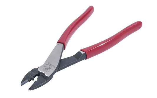 The Klein Tools Crimping & Cutting Tool 1005 crimps both insulated & non-insulated 10-22 AWG terminals & connectors. The tapered nose which is great when working in tight spaces. The wire cutter in the nose specially hardened for long life. Model 1005. Made in USA. 092644742040. Crimping & Cutting Tool for Connectors
