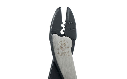 This Klein Tools Crimping & Cutting Tool 1006 is designed for crimping non-insulated solderless terminals & connectors. Wire cutter in nose specially hardened for durability. Crimper crimps non-insulated 10 to 22 AWG solderless terminals & connectors. Model 1006. Made in USA. 092644742064