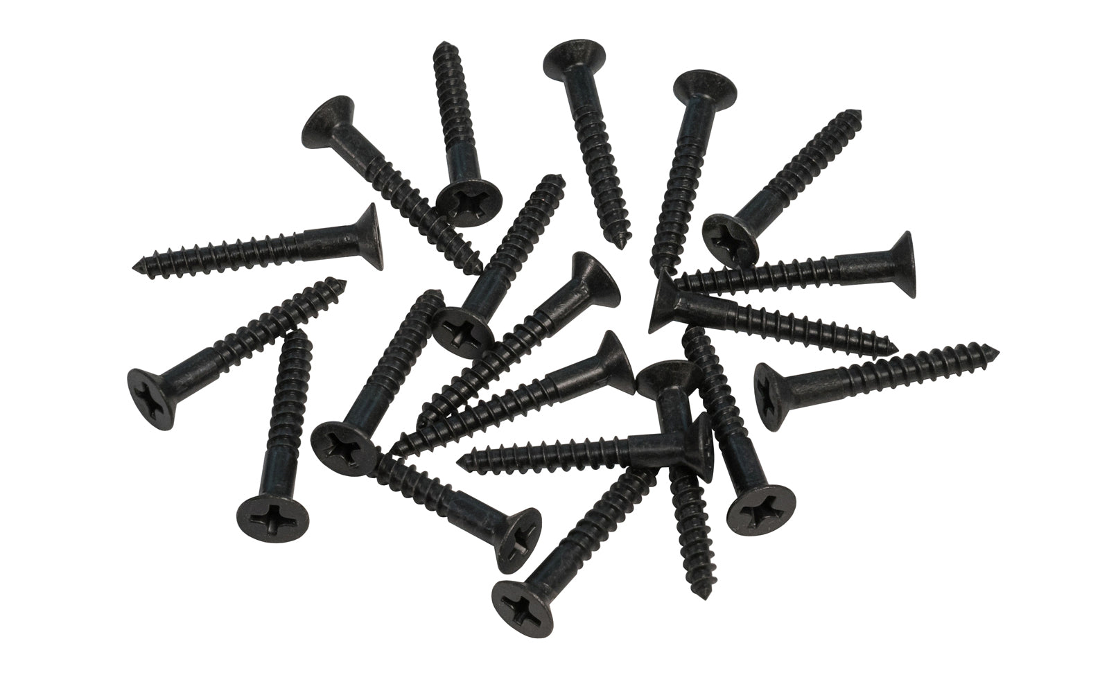 Solid Brass #7 x 1" Flat Head Phillips Wood Screws. Traditional & classic vintage-style countersunk wood screws. Sold as 20 screws in bag. Oil Rubbed Bronze Finish