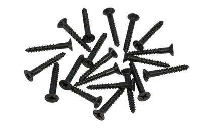 Solid Brass #7 x 1" Flat Head Phillips Wood Screws. Traditional & classic vintage-style countersunk wood screws. Sold as 20 screws in bag. Oil Rubbed Bronze Finish