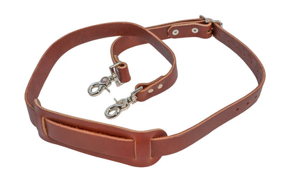 Occidental Leather Handcrafted all-leather shoulder strap will compliments carry bags & then some. Great for the seasoned traveler who wants an heirloom quality shoulder strap. Features adjustable shoulder pad & high quality swivel steel clips for ease of removal & movement. 759244215007. Model No. 1019.  Made in USA