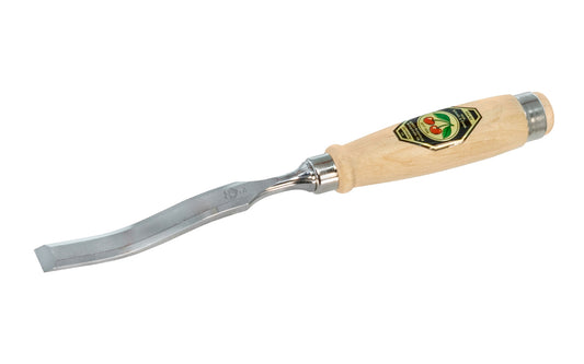 Model 1051-16MM -16 mm Swan Curved Bevel Edge Chisel made by Two Cherries in Germany. The S shaped curved blade is great for getting into tight spots. Two Cherries Series 1051.  Made in Germany.