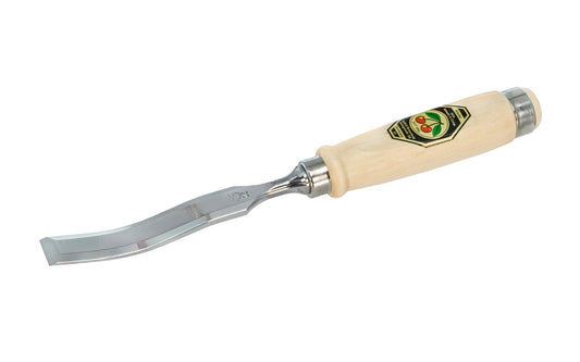 Model 1051-20MM - 20 mm Swan Curved Bevel Edge Chisel made by Two Cherries in Germany. The S shaped curved blade is great for getting into tight spots. Two Cherries Series 1051.  Made in Germany.