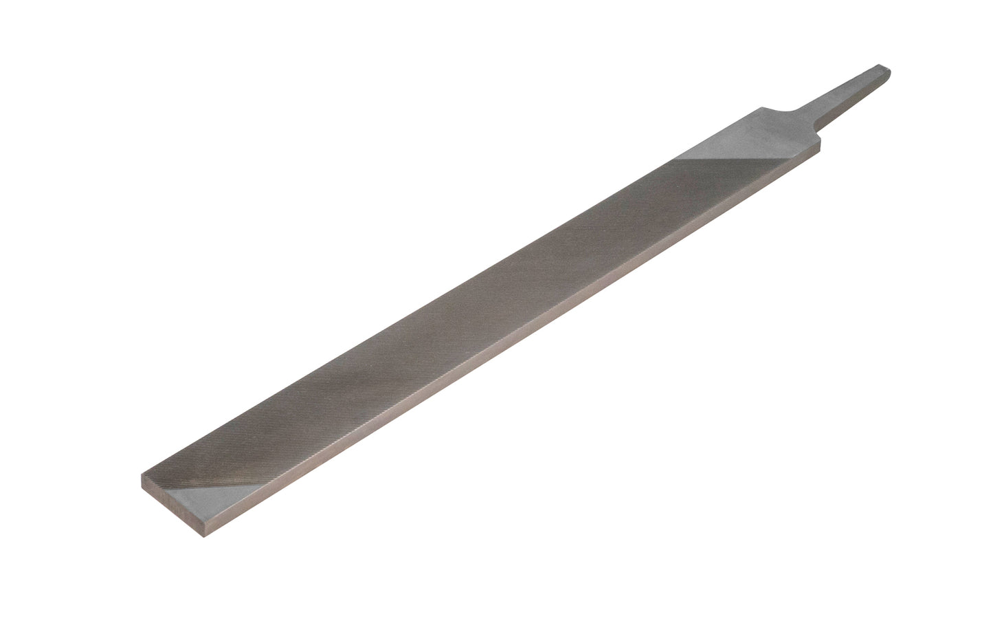 Bahco 10" Flat Lathe Second Cut File. Easy chip release leaves smooth finish when polishing & deburring work on lathes. Surfaces single cut with large cutting angle, edges uncut. Made in Portugal.  Model ~ 1-104-10-2-0 ~ 7311518313586