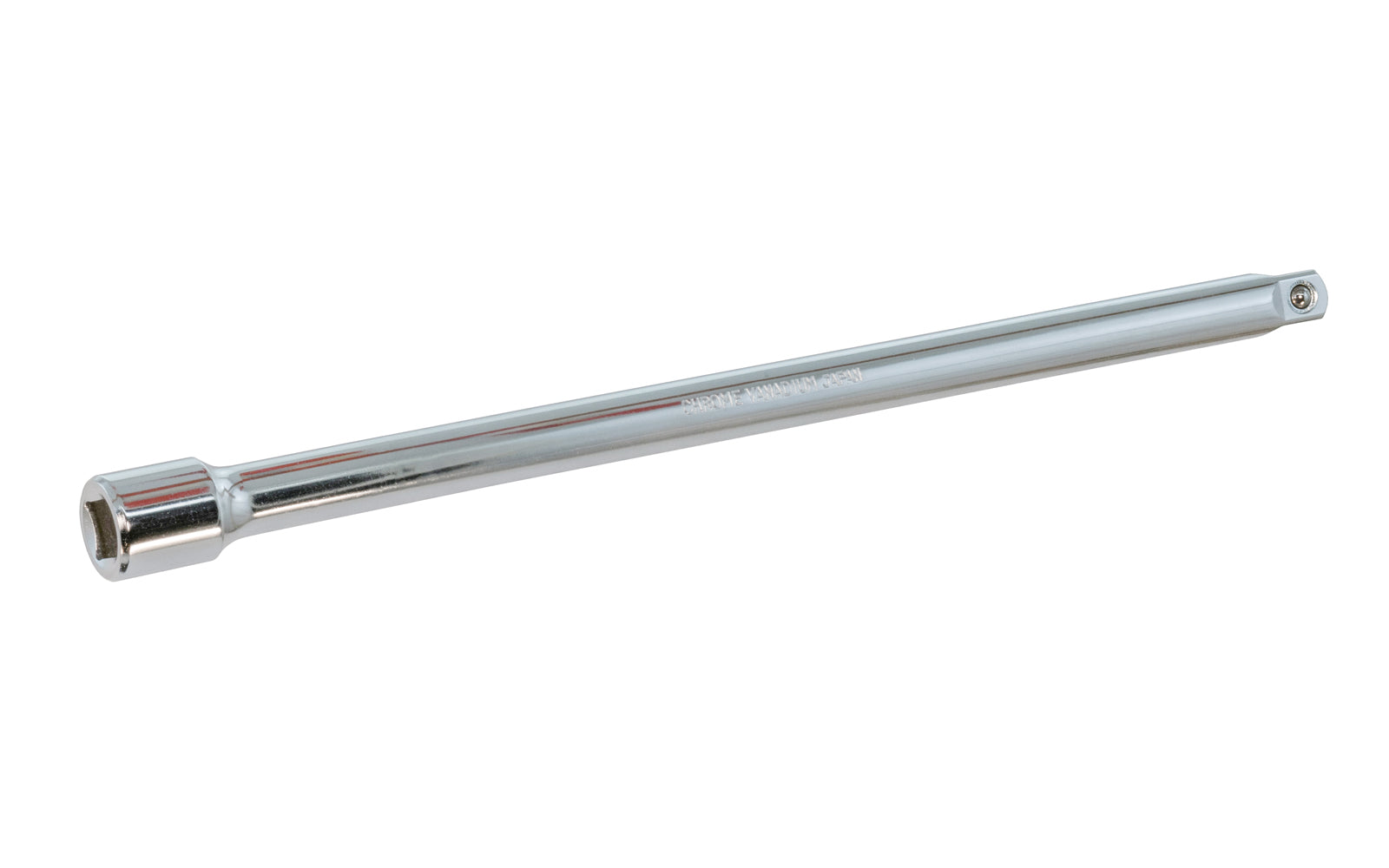 10" Socket Extension 3/8" Dr. Chrome Vanadium Steel.  Made in Japan. Center Sockets. Made in Japan. 10" length extension. 3/8" drive