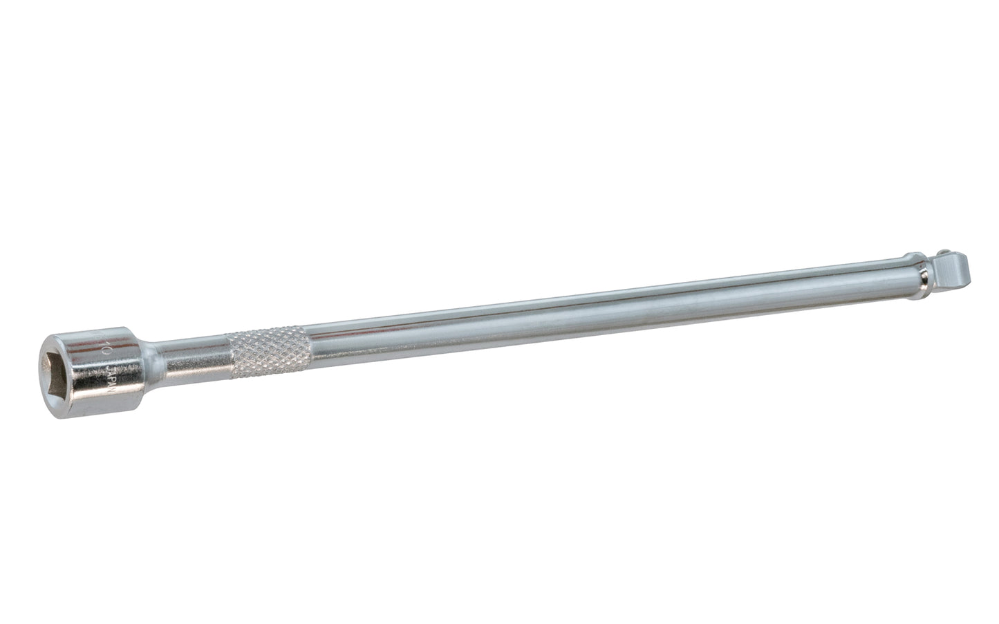 10" Socket Extension 3/8" Wobble Dr. Chrome Vanadium Steel.  Made in Japan. Center Sockets. Made in Japan. 10" length extension. 3/8" drive. Wobble Drive