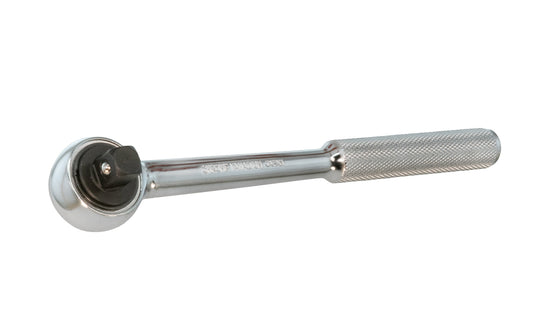 This 10" Ratchet Handle 1/2" Dr. is made of Chrome Vanadium Steel with an etched steel handle for a good grip. Easy change reversible ratchet direction. 10" overall length. 1/2" drive. Japanese Ratchet Handle.   Made in Japan.