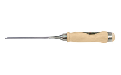Made in Germany ~ Two Cherries · 1001 series ~ high carbon steel ~ Tempered to Rc61 Rockwell ~ Varnished flat Hornbeam handle - Stechbeitel - Firmer Chisel - short length, light pattern, bevelled edges, Flat hornbeam handle - bevel edge - steel ferrule ~ Use with mallets - 10 mm - 10MM Wide - 4016649101202 - 1001/010