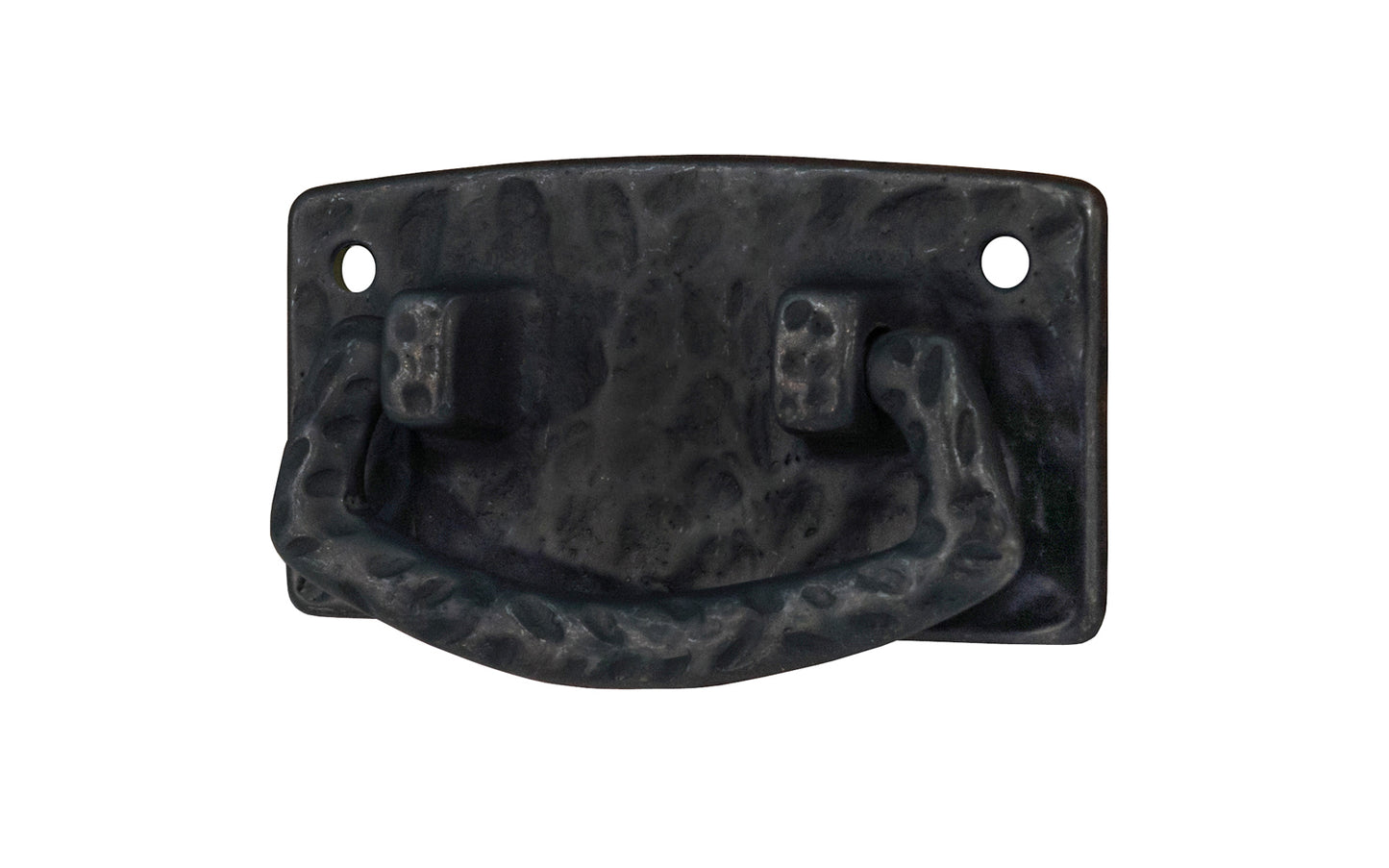 Vintage-style Hardware · Solid Brass Hammered Drop Pull. The pull plate has a hammered surface that gives a rustic & stylish look. Designed in the Mission or Arts & Crafts style, Gustav Stickley style hardware. Black finish