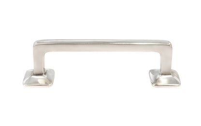 Vintage-style Hardware · Classic Solid Brass Handle Pull ~ 3" On Centers. Mission-Style / Arts & Crafts style. 3" center to center pull. solid brass kitchen cabinet pull. Drawer pull handle. Authentic reproduction hardware. Polished Nickel Finish