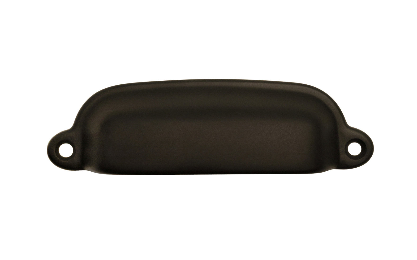 Vintage-style Hardware · Classic Solid Brass Bin Pull ~ 3-3/8" On Centers. Cup bin pull for kitchens & cabinets. 3-3/8" center to center. Solid brass kitchen cabinet bin pull handle. Authentic reproduction hardware. Oil Rubbed Bronze Finish