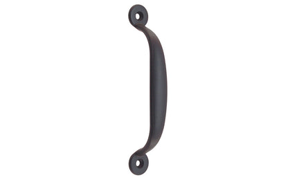 Solid Brass Screen Door Pull ~ 4-1/8" On Centers. Designed for screen doors, but also suitable for cabinets & other doors. High quality solid brass, this handle pull has a durable toughness & thick smooth edges for a comfortable grip. Great for drawers, cabinets, smaller doors, sashes, furniture, & screen doors. Oil Rubbed Bronze.