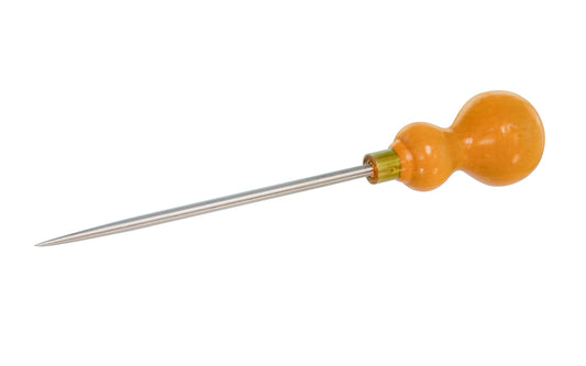 A high quality & handsome awl made by Crown Tools in Sheffield, England. The blade is made of carbon steel & is hardened & tempered. The handle is made of solid Beechwood with a lacquered finish.   Made in Sheffield, England. Model No. 114.