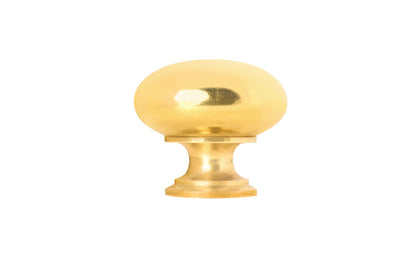 Vintage-style Hardware · Traditional & Classic Unlacquered Brass Knob. 1" diameter size knob. This stylish round cabinet knob has a smooth look & feel on a pedestal shaped base. Great for kitchens, bathrooms, furniture, cabinets, drawers. Non-lacquered brass (un-lacquered brass will patina). Authentic reproduction hardware.