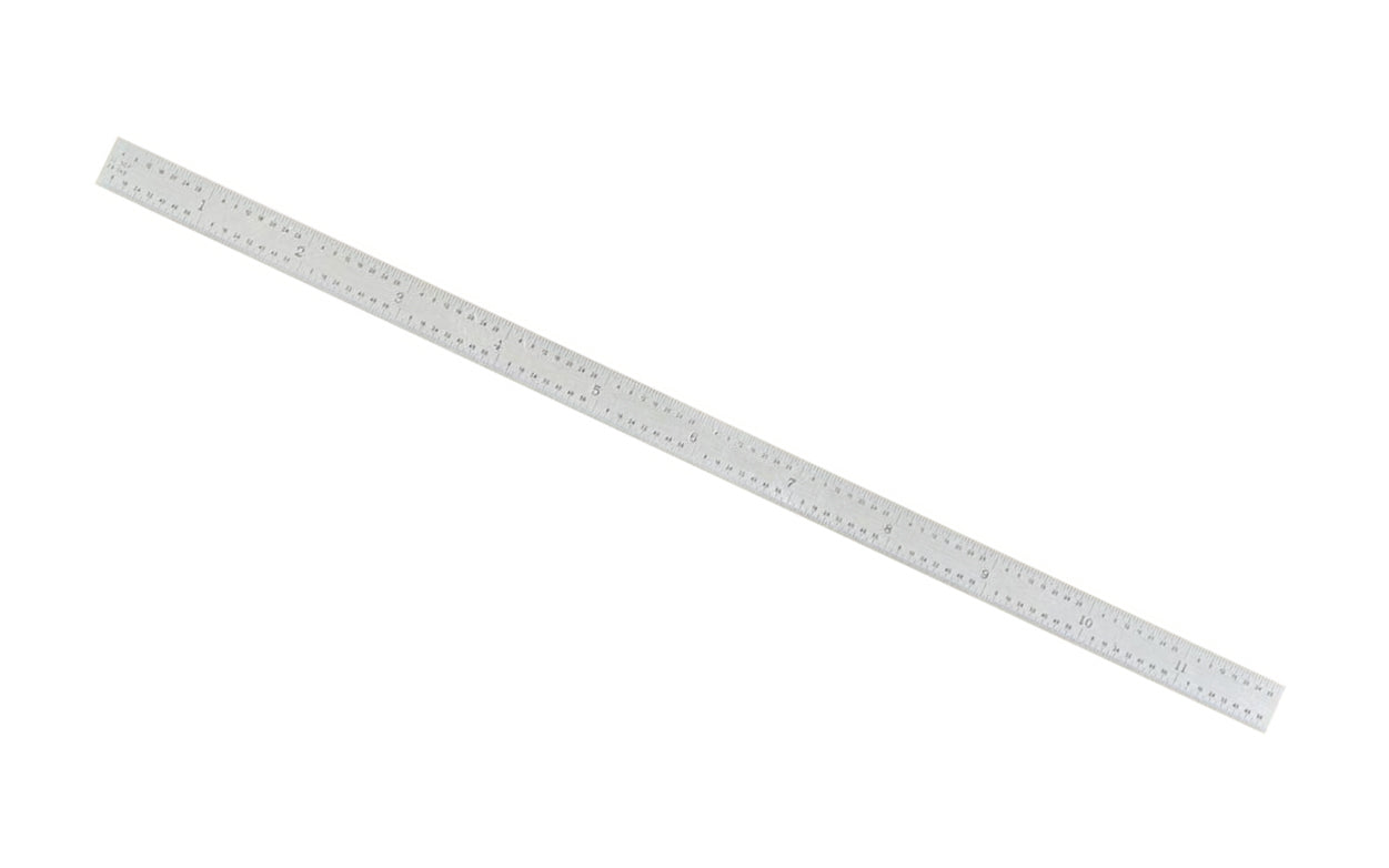 Model No. 1216 ~ Flexible rule - Made of stainless steel ~ 12" overall length ~ Readings in 10ths, 100ths, 32nds, 64ths ~ Flexible rule - Made of stainless steel ~ Precision Made ~ 1/2" Wide - General Tools - Pocket Rule  - Machinist Rule. 038728321749