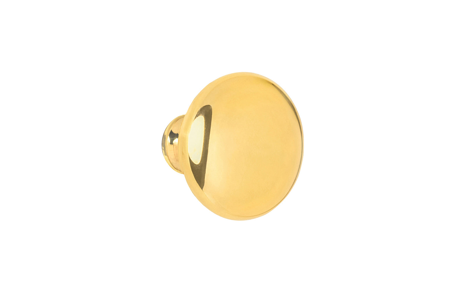 Vintage-style Hardware · Classic & traditional solid core unlacquered solid brass cabinet knob. 5/8" diameter knob. Made of a quality solid brass core, this stylish knob has a smooth & weighty feel & comes with an optional rosette backplate piece. Non-lacquered brass (the unlacquered brass will patina over time).