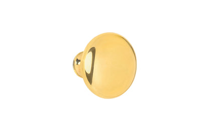 Vintage-style Hardware · Classic & traditional solid core unlacquered solid brass cabinet knob. 5/8" diameter knob. Made of a quality solid brass core, this stylish knob has a smooth & weighty feel & comes with an optional rosette backplate piece. Non-lacquered brass (the unlacquered brass will patina over time).